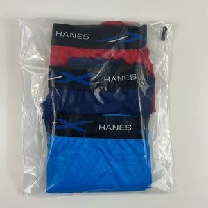 NWOT Hanes Ultimate Big Boys' X-Temp Embossed Boxer Brief 3-Pack, Size M (10-12)